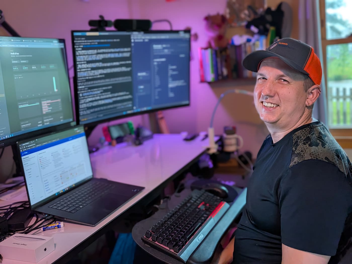 A Tomah Tech Hero technician at his workstation
